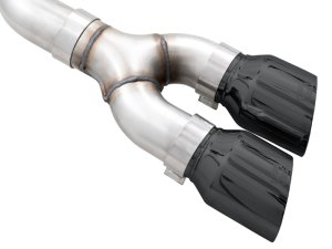 Ford F150 Performance Exhaust - Dual Side Exit - AWE Tuning - 0FG Cat Back - Diamond Black - `21-`27